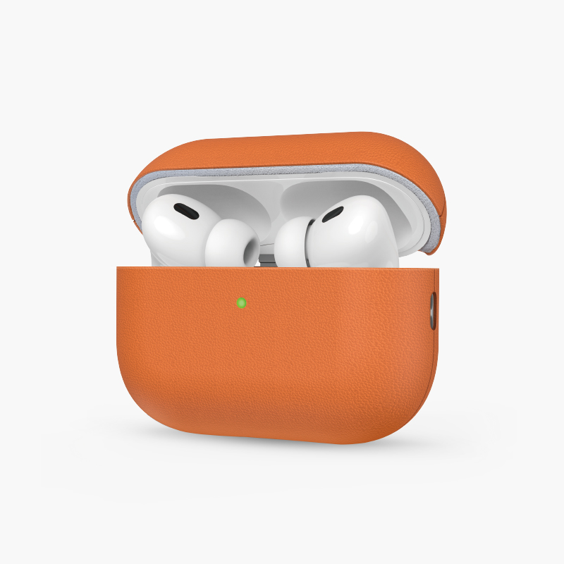 Чехол Keephone Rocca для AirPods Pro 3, экокожа, оранжевый