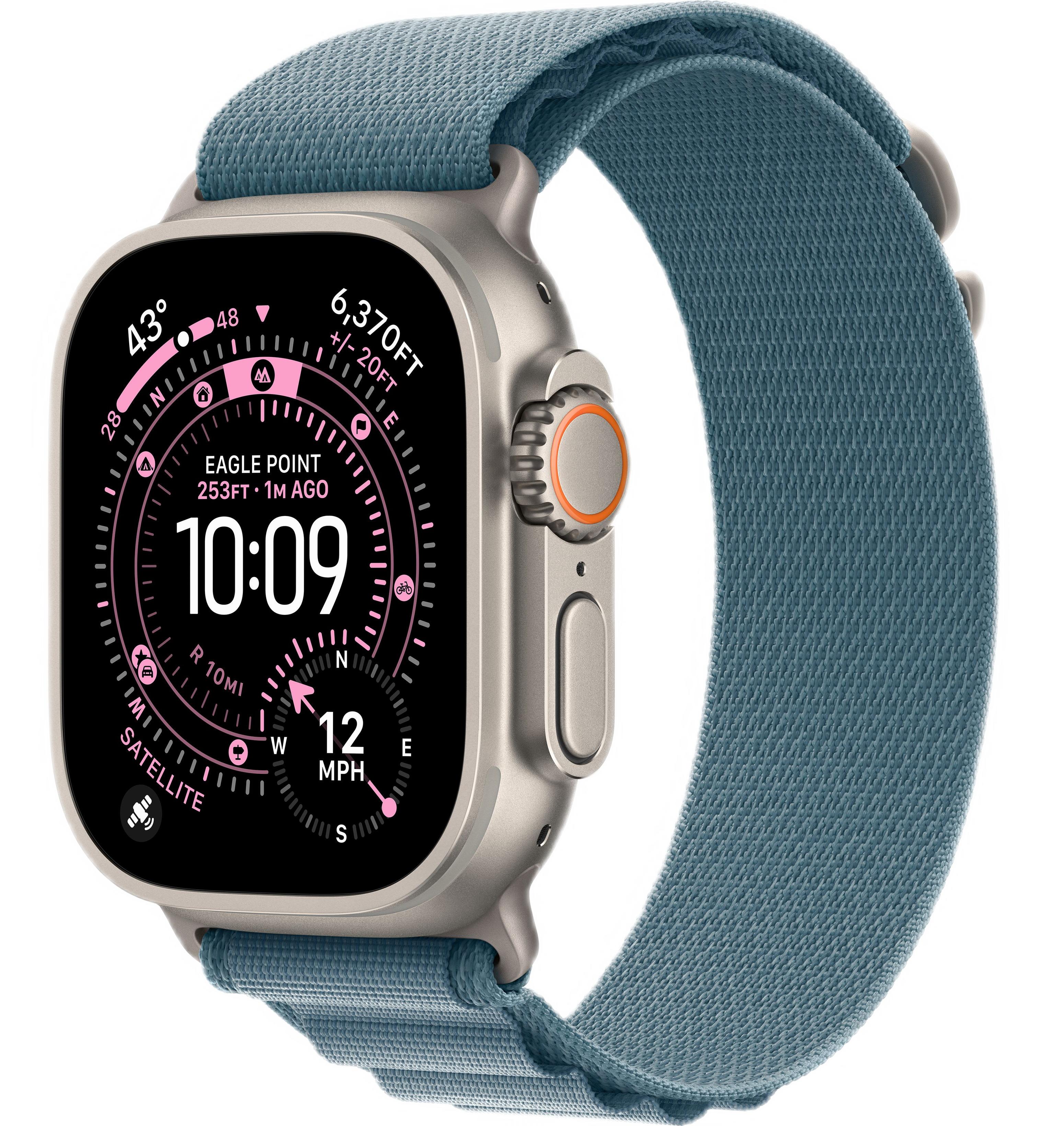 Смарт-часы Apple Watch Ultra 3, Natural Titanium case (Alpine loop Light Blue S)