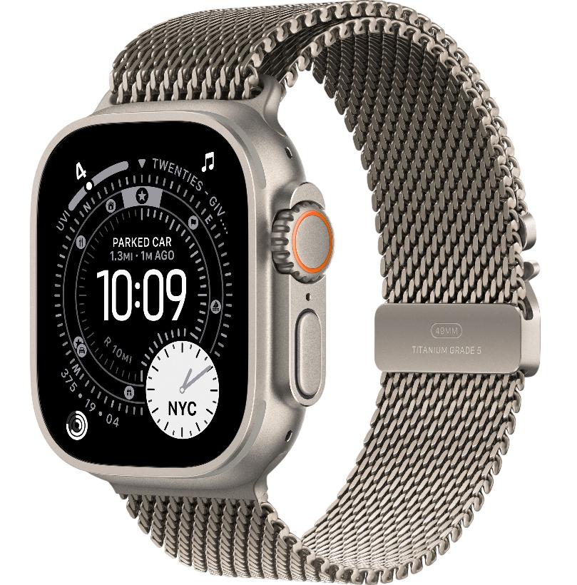 Смарт-часы Apple Watch Ultra 3, Natural Titanium case (Titanium Milanese Loop Natural S)