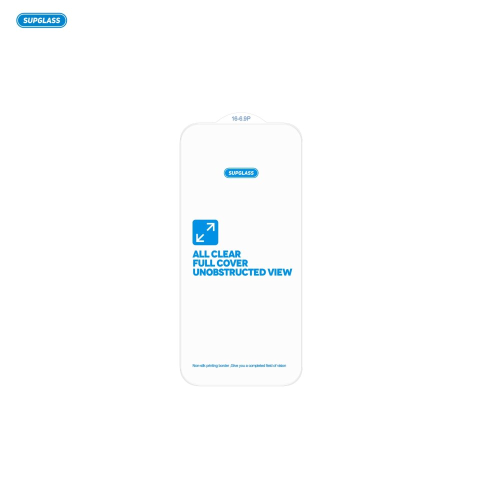 Безрамочное защитное стекло Supglass - SG-02 Безрамочное для iPhone 16 Pro/17/17 Pro