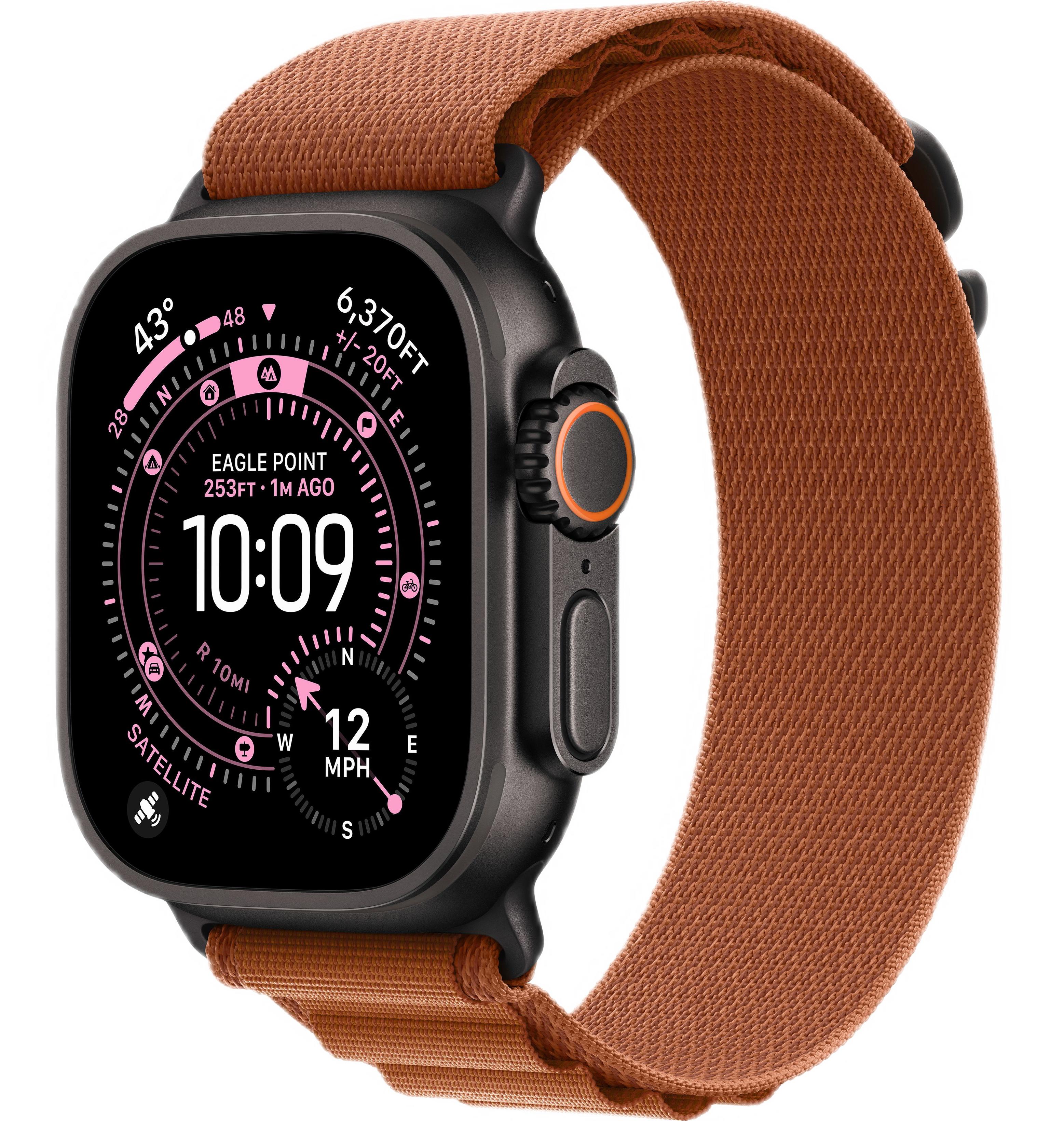 Смарт-часы Apple Watch Ultra 3, Black Titanium case (Alpine loop Terra Cotta M)