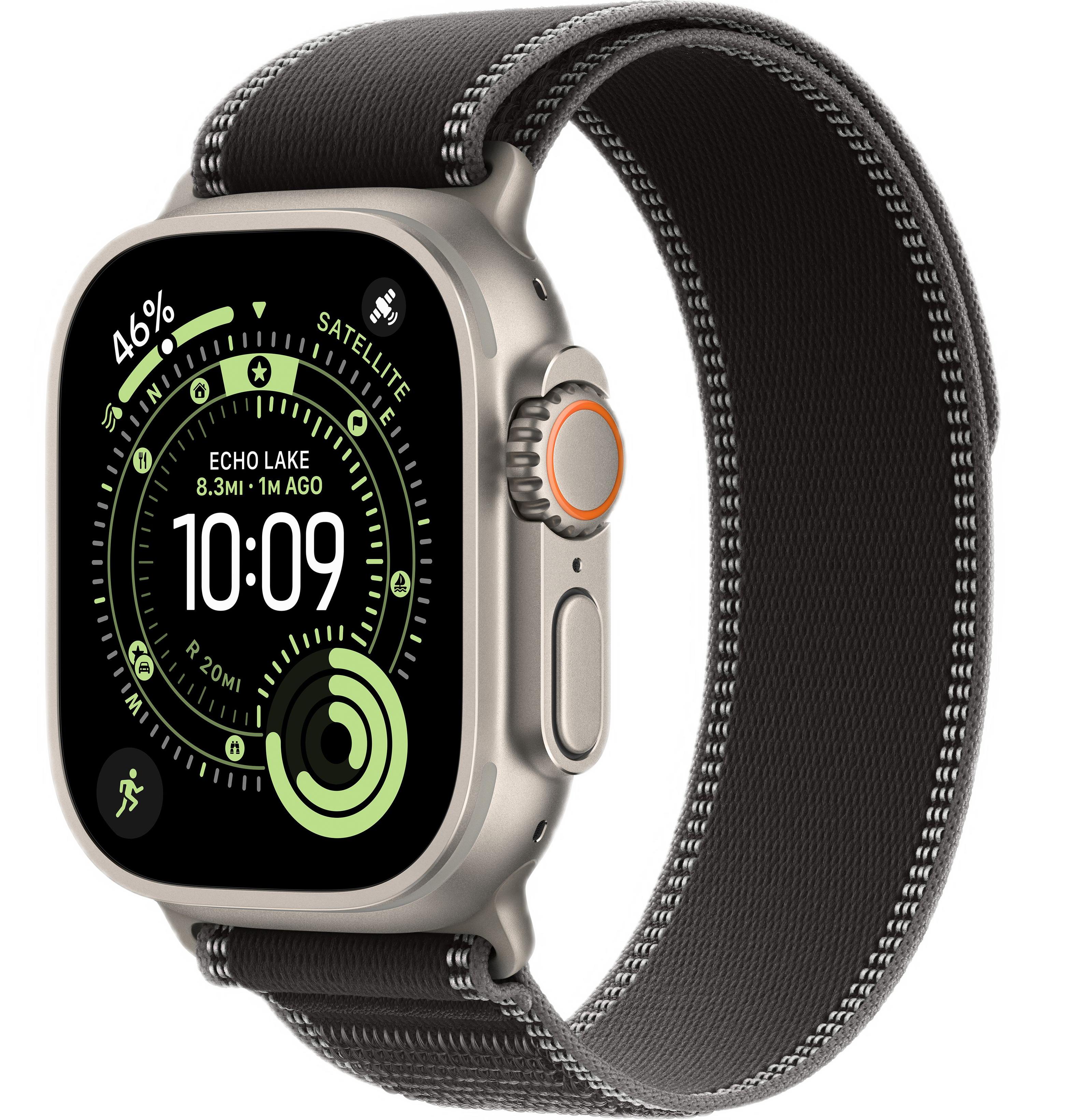 Смарт-часы Apple Watch Ultra 3, Natural Titanium case (Trail loop Black/Charcoal S/M)