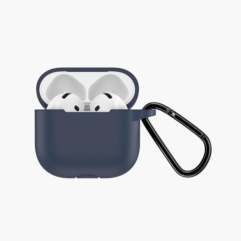 Чехол Keephone Liquid для AirPods 4, силиконовый (Синий)